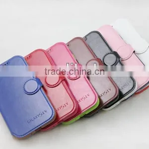 Housse Etui Coque Portefeuille Crazy Horse Marron Ultra Fin Pour For Samsung Galaxy S4 thumbnail-1