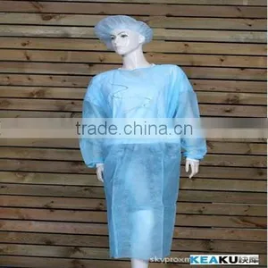 Disposable Medical Nonwoven Gown, Light Blue thumbnail-1
