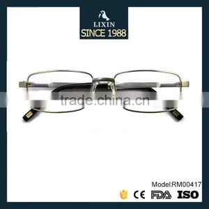 Diamond Metal Spectacle Frames With Non-slip Silicone Nose Pad and Very Light Aluminium Temples Eyewear Optical Frames RM00471 thumbnail-3