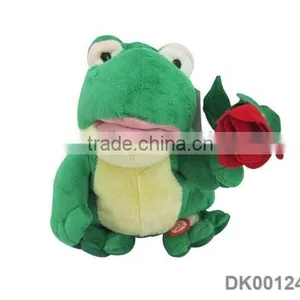 Kids Funny Toy B/O Green Frog Plush Toy thumbnail-1