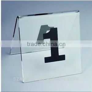 V-shape Acrylic Table Number Stand Holder for Restaurant Hotel thumbnail-2