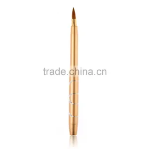 Retractable Lipbrush Mini Flexible Lip Brush Portable Alloy Outer Tube Cover Makeup Tool Travel Home Use thumbnail-4
