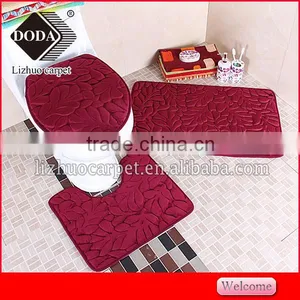 Anti Slip Pvc Backing Memory Foam Soft Foam Material Bathroom Carpet 3 Set thumbnail-5