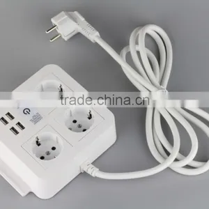High Speed Charging 5V 8A France Korea Type Outlets With 4 Usb Port thumbnail-1