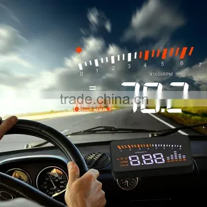 OBD2 HUD 3inch Car Hud Head Up Display Plug Play Freely Switch. Km and Mile Speed Alarm thumbnail-6
