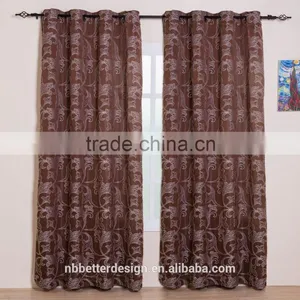 1PC YARN DYED LUXURY FABRIC WINDOW CURTAIN WITH GROMMETS FOR LIVING ROOM thumbnail-2