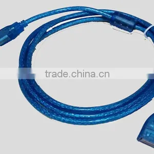 1M USB2.0 Cable Male to Female Transparent Blue Model thumbnail-4
