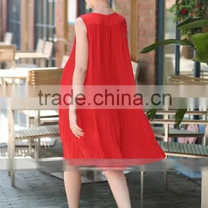 Chiffon O-neck Maternity Dresses for Office Summer Loose thumbnail-3