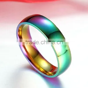 Wholesale Pay Price Jewelry Stainless Steel Rainbow Gay Men Ring thumbnail-1