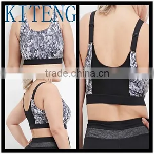 Kiteng 2016 High Quality Plus Size Marble Print Sports Bra Office In United States thumbnail-1