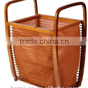100% Bamboo Laundry Basket With Cotton Liner thumbnail-2