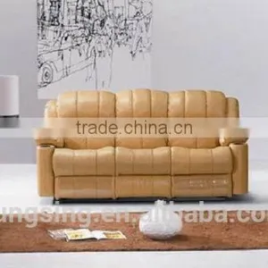 Yellow Leather Rocker Recliner Living Room Sofa Sets thumbnail-1
