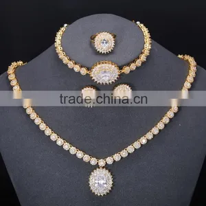 AAA Stone Brass Jewelry Set,cubic Zirconia Jewelry Set Christmas Gifts thumbnail-4