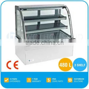2017 Best Selling Counter Top Cake Display Showcase - 2-8 'C, 480 L, 3 Shelf, CE, TT-MD127C thumbnail-1