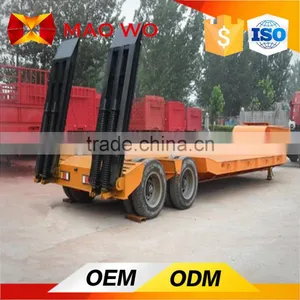 MAOWO 2 Axle 30 Ton Low Flatbed Semi Trailer for Excavator Transport thumbnail-1