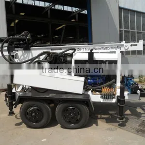 Cheapest Trailer Mounted Bore Hole Water Well Drilling Machine thumbnail-1