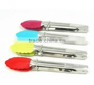 Hot Silicone Kitchen Tongs, Silicon Toast Tongs thumbnail-1