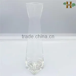 Wholesale Handblown Rectangular Clear Glass Vase thumbnail-1