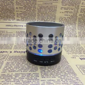 Round Hole Wireless Small Mobile Phone Bluetooth Speakers Subwoofer TF Card Speaker Hands-free Speaker With LED FM thumbnail-4