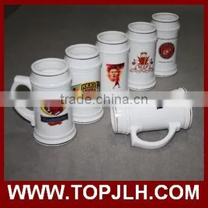 Logo Custom Non-disposable Ceramic Beer Mug 22oz Cup White Mug thumbnail-2