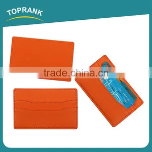 Toprank Hot Sale Simple Business Flat Wallet Card Holder Slim Card Holder Wallet Minimalist Vertical Pu Sleeve Card Holder thumbnail-1