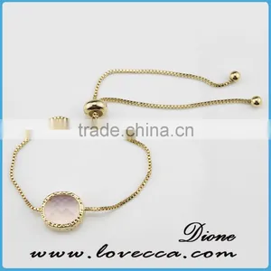 2016 Wholesale Adjustable Glass Multicolor Gemstone Bracelets thumbnail-1