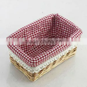 Wholesale of Lovely Lining Wicker Basket for Storage thumbnail-1