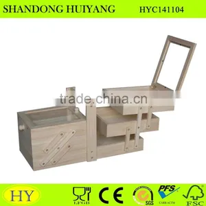 Cheap Natural Wooden Sewing Knit Box thumbnail-1