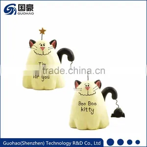 Custom 2017 Halloween Decoration Party Ghost Cat Figurine thumbnail-1