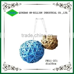 Colorful Wicker Ball Handmade Christmas Decorations thumbnail-1