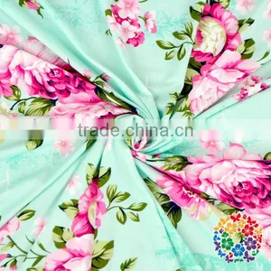 Hot Selling Summer Baby Mint Flower Blanket Custom Print Muslin Swaddle Blanket thumbnail-1