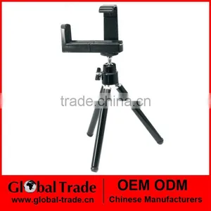 Mini Two Sections Extendable Aluminum Tripod Stand for Phone Holder With Universal Metal Cell Phone Mount Adapter A0322 thumbnail-1
