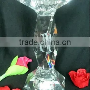 Crystal Cut Glass Candle Holder thumbnail-2