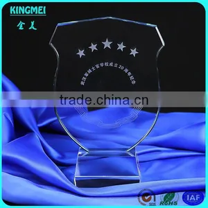 KM-ZP74 Hot! Personalization K9 Crystal Optical Glass With Coloured Glaze Engraving Glass Trophy thumbnail-5