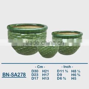 Vietnamese Ceramic Glazed Indoor Pot/ Indoor Planter BN-SA278 thumbnail-1