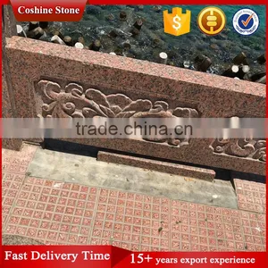 Beauty Outdoor Balcony Railing Designs, Maple Red Granite Balusters thumbnail-3