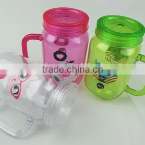 Hand Made Cheap Price 16OZ Single Layer Mason Jar With Handle thumbnail-2