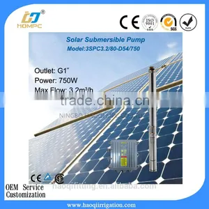 DC54V Solar Water Pump 750W 3 Inch Centrifugal Solar Power Submersible Pump thumbnail-1