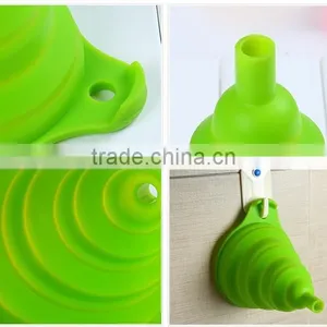 Cooking Funnel Food Grade Kitchen Silicone Rubber Funnel Silicone Foldable Funnel thumbnail-4