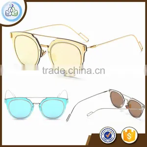 2016 New Women Metal Outdoor Glasses Sunglasses Fashion Tide Thin Face Round Sunglasses thumbnail-1