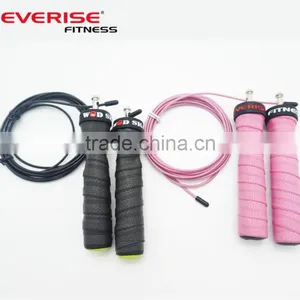 Anti Slip Hanldes Adjustable Steel Cable Jump Rope -speed Jump Rope With Metal Ball Bearing for Crossfit thumbnail-3