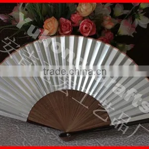 Japanese Gold and Silver Color Bamboo Paper Fan Promotionally thumbnail-2