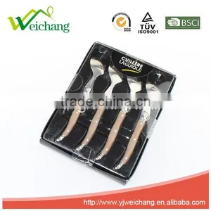 WCJ845 Wholesale Stainless Steel 4 Pcs Spoon Plastic Spoon Set thumbnail-1
