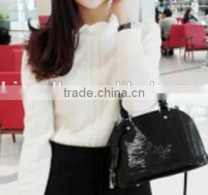 Fashion Leisure Knitted Sweater Collar Shrug Lotus Leaf Base thumbnail-1