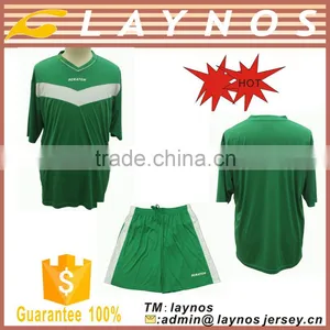 High Quality Mens Green Soccer Jerseys Set thumbnail-1