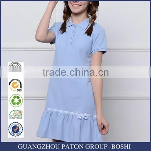 Children's College Skirt 2017 Summer School Girls Navy Style Short Sleeved Custom Dress thumbnail-1
