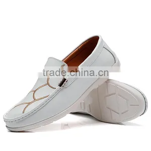 New Style Blue Casual Shoes Fashion for Men, Slip on White Peas Shoes Casual Brand With Leather From China Factory thumbnail-3