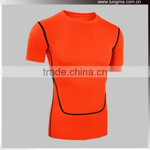 Free Sample Boy's Blank Short Sleeve Rash Guard Tee Compression Shirt For Water Sports Swim Surf Cycling Beach Running thumbnail-1
