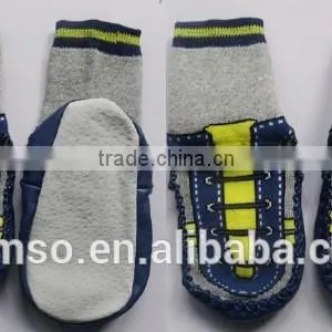Custom Baby Boy Leather Sole Socks thumbnail-1