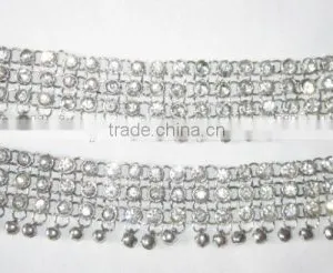 Broad PAYAL Anklets With Bells Pair Silver Tone thumbnail-2